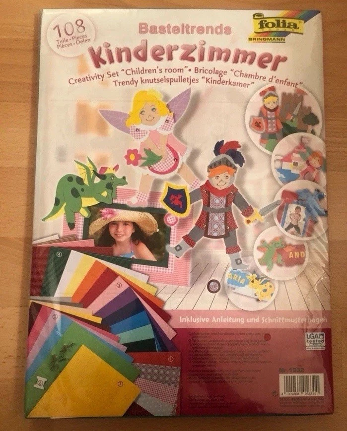Basteltrends Kinderzimmer, Folia paper, 108 Teile, Neu ca. 35 cm x 25 cm
