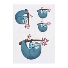 4 x 'Sloth Mother  Baby' Temporary Tattoos / Transfers TO00015574 