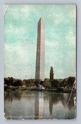 Vintage Washington Monument Postcard Hand-Colored 1911 D.C. Obelisk
