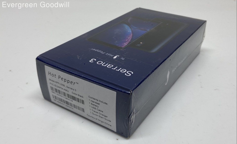Serrano 3 Hot Pepper Phone Model: HPP-L55B. New- Factory Sealed Serrano 3 Hot Pepper Phone Model: HPP-L55B. New- Factory Sealed