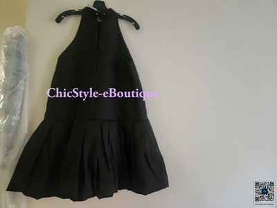 H&M BUBBLE-HEM Dress Bead-embellished Neck H&M Edition Black BNWT