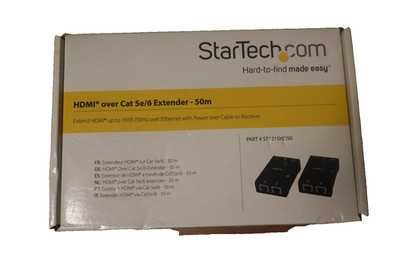 StarTech HDMI over cat 5e/6 Extender- 50m Part#ST121SHD50 Open box but new 