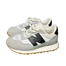 New Balance 237 Bungee Lace Sea Salt Black IH237CG Toddler Baby Size 7C