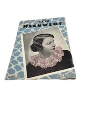 Vtg 1936 Decorative Neckware Collars Jabot Crochet Pattern Booklet Clarks 81 RBG