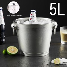 5L Large Galvanised Metal Wine Champagne Beer Bottle Ice Cooler Bucket Party Tub