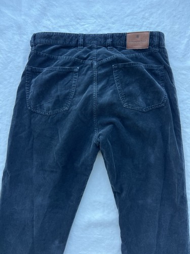 Pantalones Ermenegildo Zegna Para Hombre Talla 36x32 Negro Pana Pierna Recta Informales - Imagen 7 de 7
