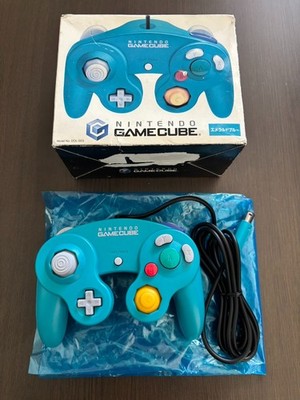 Nintendo GameCube Controller Emerald Blue Teal Japan Retail Box Tested OEM