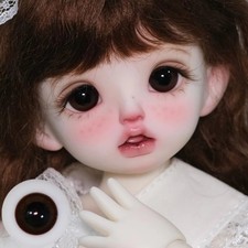 1/3 1/4 1/6 1/8 1/12 Dark-brown Glitter Iris Eyeballs Glass Eyeball For BJD Doll