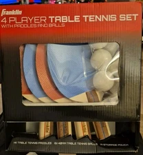Complete Table Tennis Set with 4 Paddles 6 Balls and Organizer for Families