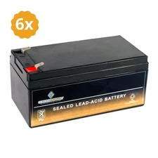 Chrome Battery 12V 3.5AH SLA Battery 6PK