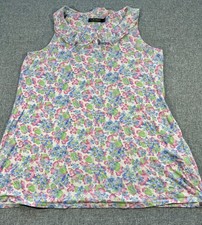 Lauren Ralph Lauren Women's Floral Ruffle Neck Nightgown Pink Large Lightweight
