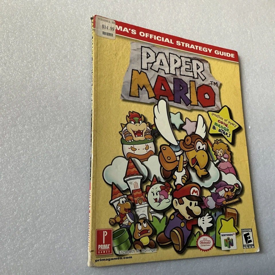 Paper Mario Prima's Official Strategy Guide Acceptable Used Rare Variant N64 - Image 4 of 4