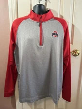 Cutter & Buck Ohio State Buckeyes 1/4 Zip Pullover Mens XL Graphic Print