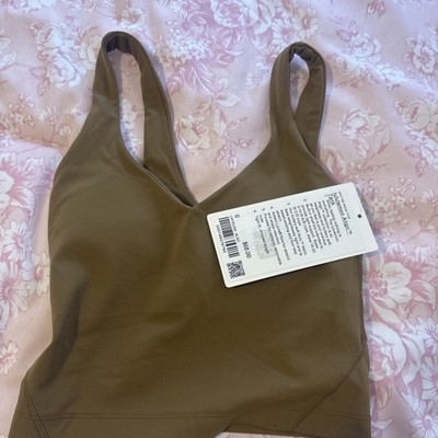 Lululemon Align Tank Crop Top, Size 0, Dark Olive Green