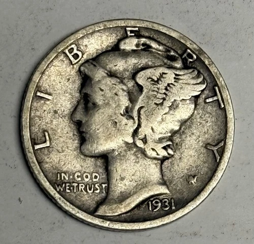 VF 1931-S Mercury Silver Dime (all original!)