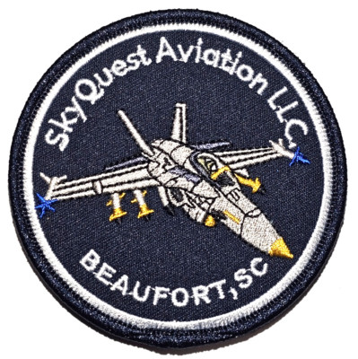 SkyQuest Aviation LLC Beaufort SC Morale Patch Embroidered Hook Back Loop Panel