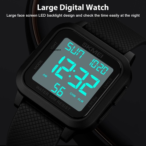 Reloj Pulsera Grande Multifunción Deportivo Militar Hombre Impermeable LED Digital - Imagen 5 de 15
