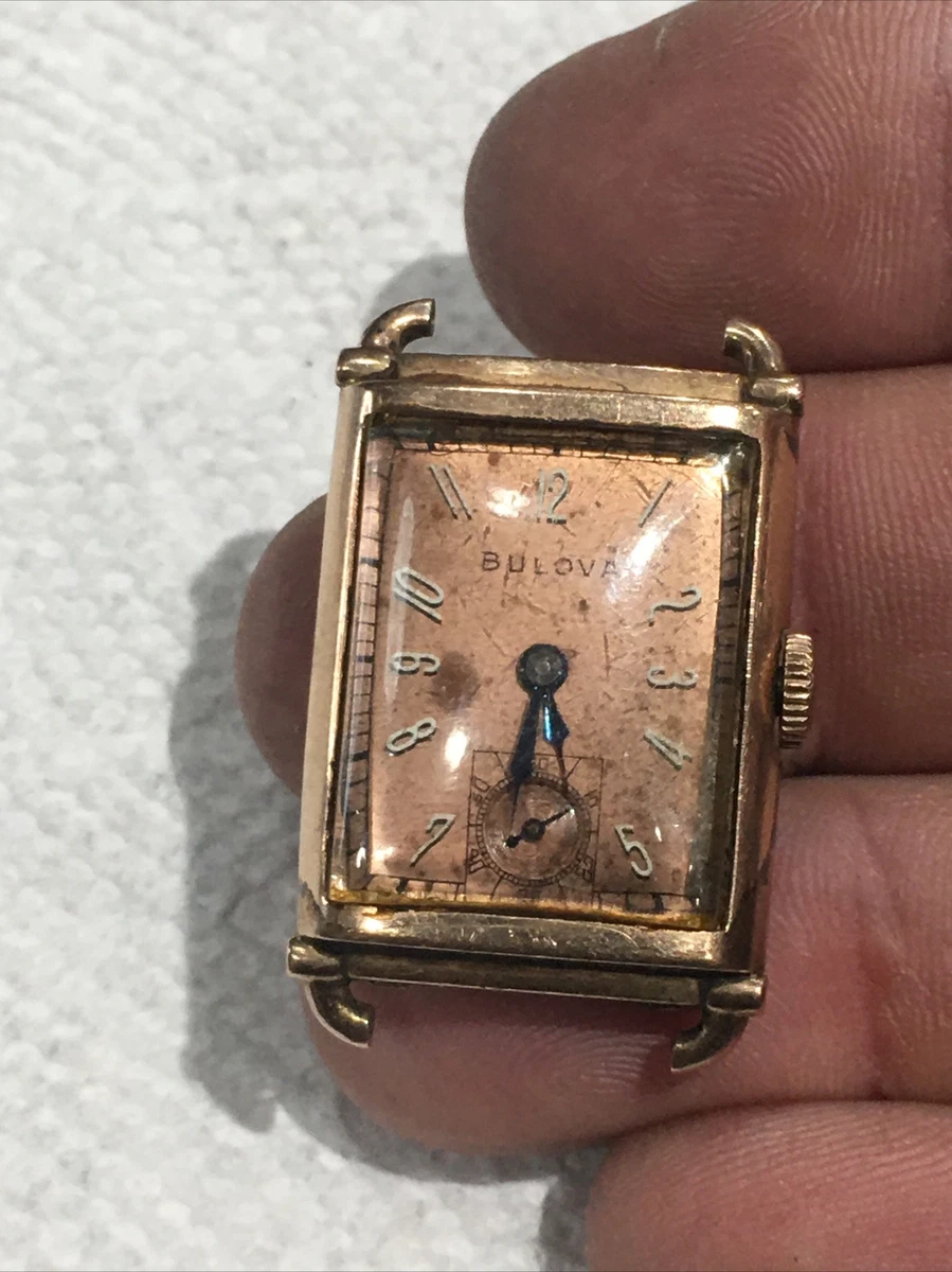 Mens bulova 14k gold cheap watch