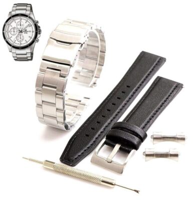Pack of 2 Replacement Watch Bands Straps For Casio Edifice EFR-526D EFR-526D-7AV