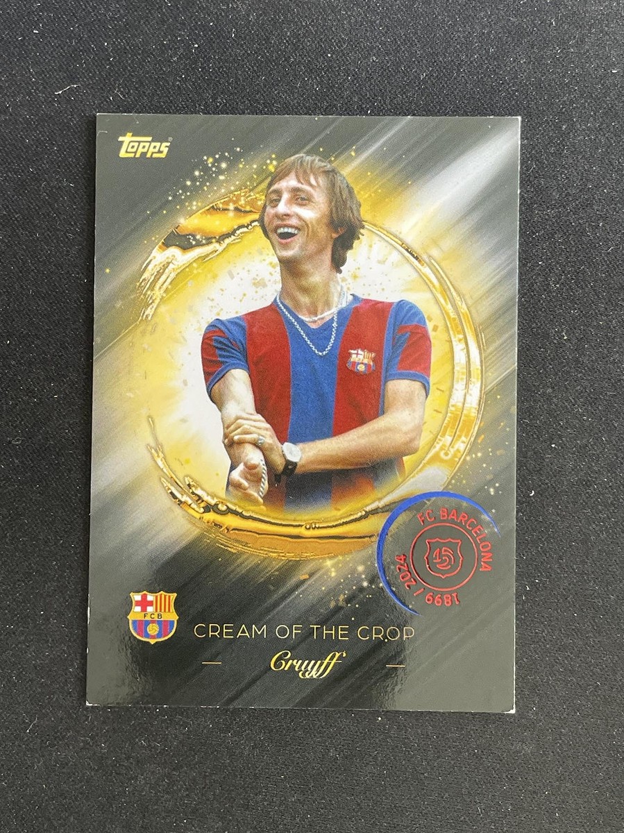 Johan Cruyff 2025 Topps FC Barcelona 125 Years Cream of the Crop Topps FC Barcelona Johan Cruyff 39/99