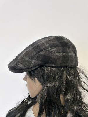 William Beagle Essex brand men's wool cap Flat Cap Fold Down Ears Size Large