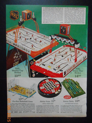 1972 NHL Power Play Stanley Cup table top Hockey Game Poker Aurora Derby AD