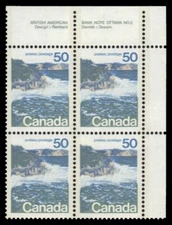 CANADA 598a - Landscapes "Seashore" DF/DF Paper Type II (pa28009)