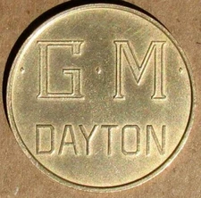 NOS GM DAYTON BRONZE TOKEN Buick Cadillac Chevrolet Oldsmobile Pontiac #A7