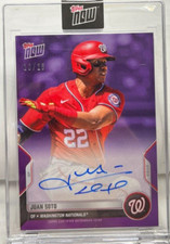Juan Soto 2022 Topps Now MLB Opening Day PURPLE Autograph Auto#d 10/25 NATIONALS