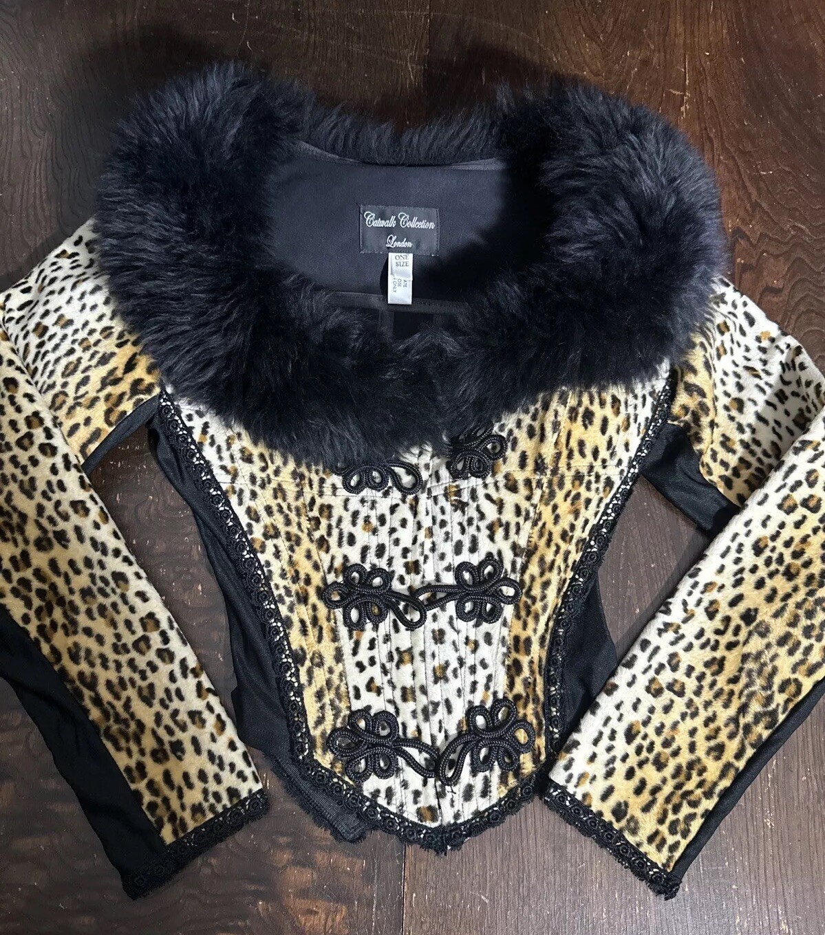 Catwalk collection leopard corset jacket vintage archive goth Vivienne Westwood