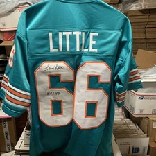 Larry Little Miami Dolphins signed autographed custom Jersey JSA COA size XL