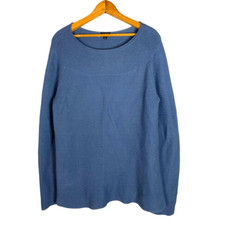 TALBOTS Blue Round Neck Knit Sweater     Size: L