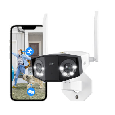 Reolink Duo 4K WiFi Security Camera Dual Lens with 180° Wide Angle Spotlights