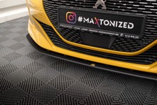 CUP RACE Spoilerlippe für Peugeot 208 GT MK2 Frontspoiler Schwert Lippe ABS