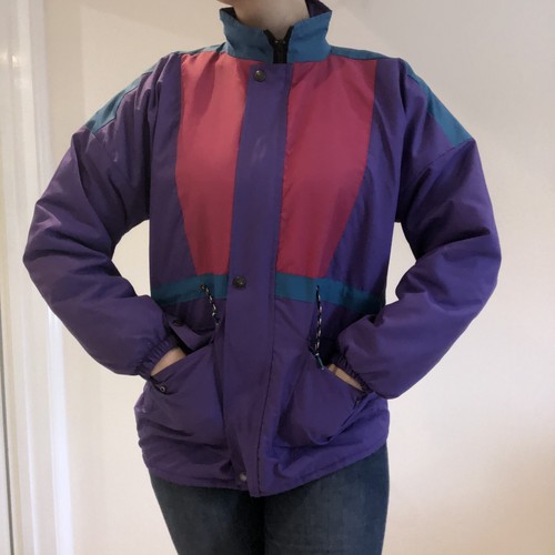 Vintage 90s Windbreaker Jacket Purple 
