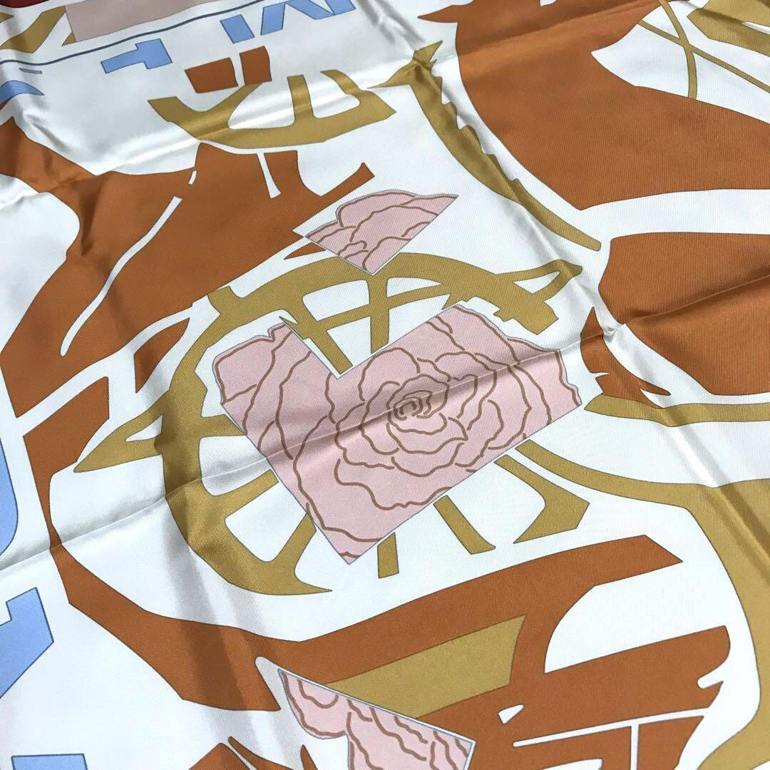HERMES Puzzle Scarf 90cm Silk Horse Design by J. Metz