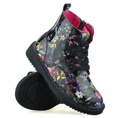 Girls Childrens Kids Zip Up School Winter Casual Ankle Biker Boots