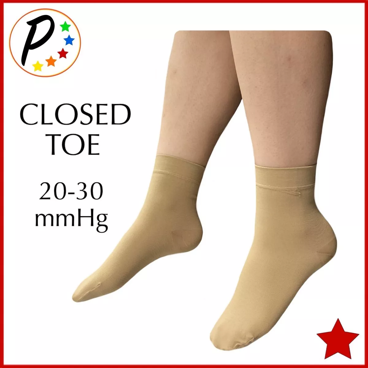 Original Open Toe 20-30 mmHg Firm Compression Calf Leg Swelling