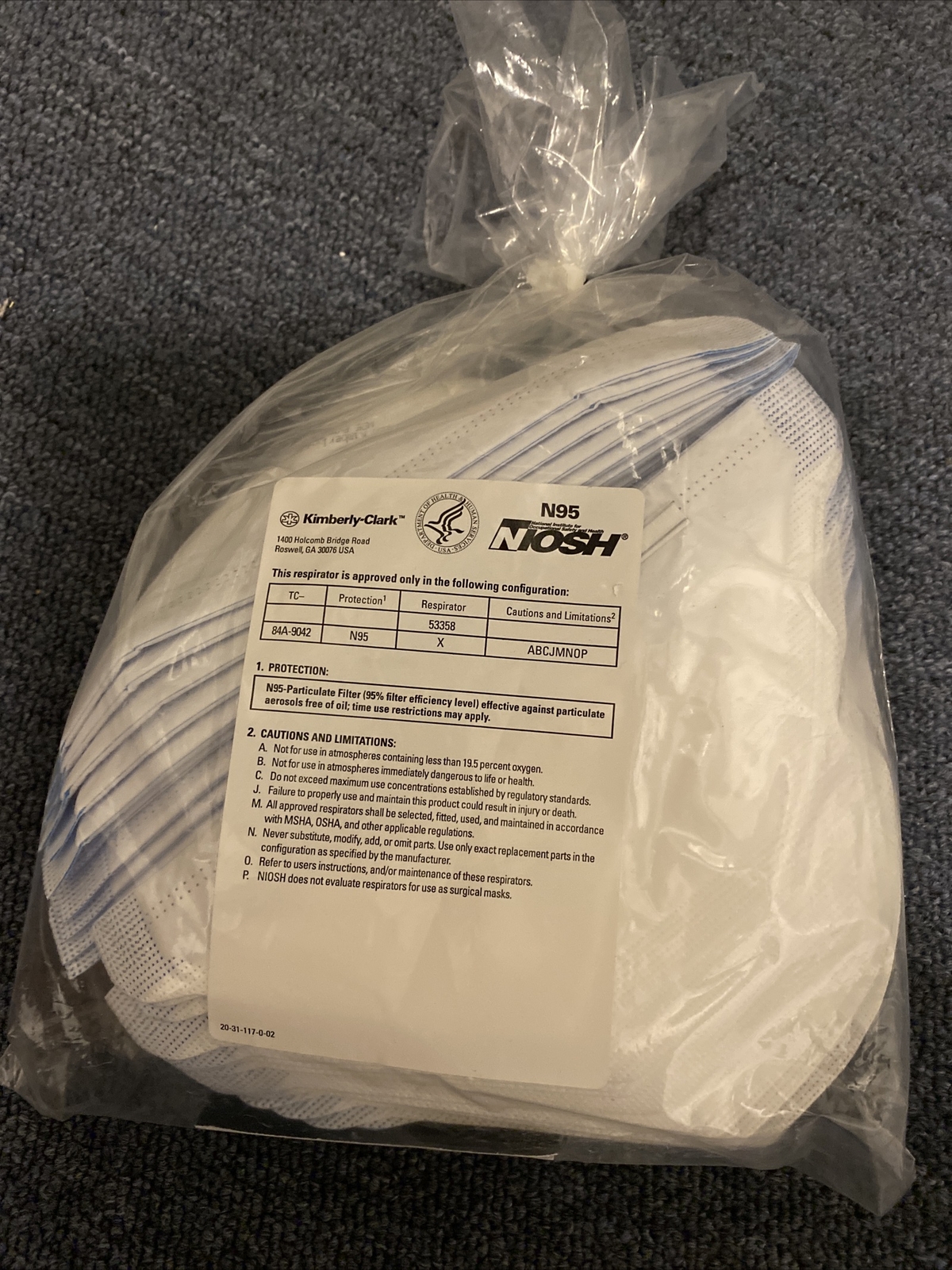 N95-Atemschutzmaske - Panalex Medical - Schalenförmig / 20er-Packung / Weiß