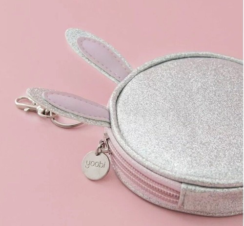 NWT Cat & Jack Girls Gingham Easter Bunny Crossbody Bag Purse & Ears Coin Set - Picture 5 of 12