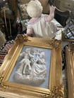 SANDIZELL MEISSEN PORCELAIN COLONIAL COUPLE BLUE PUTTI PLAQUES IN RELIEF — photo 1