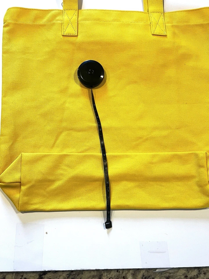 ESPRIT Vintage Throw-back 90's Yellow Canvas Tote NWT Authentic SEE DESCRIPTION - Image 3 of 4