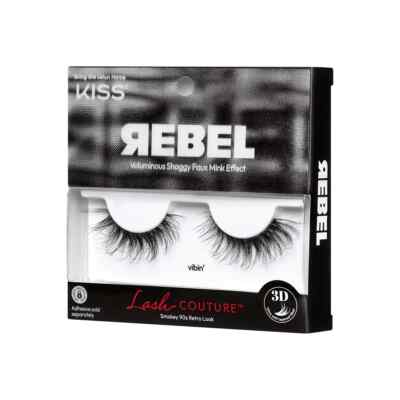KISS Lash Couture Rebel Collection False Eyelashes Single Pack, VIBIN', 1 Pair