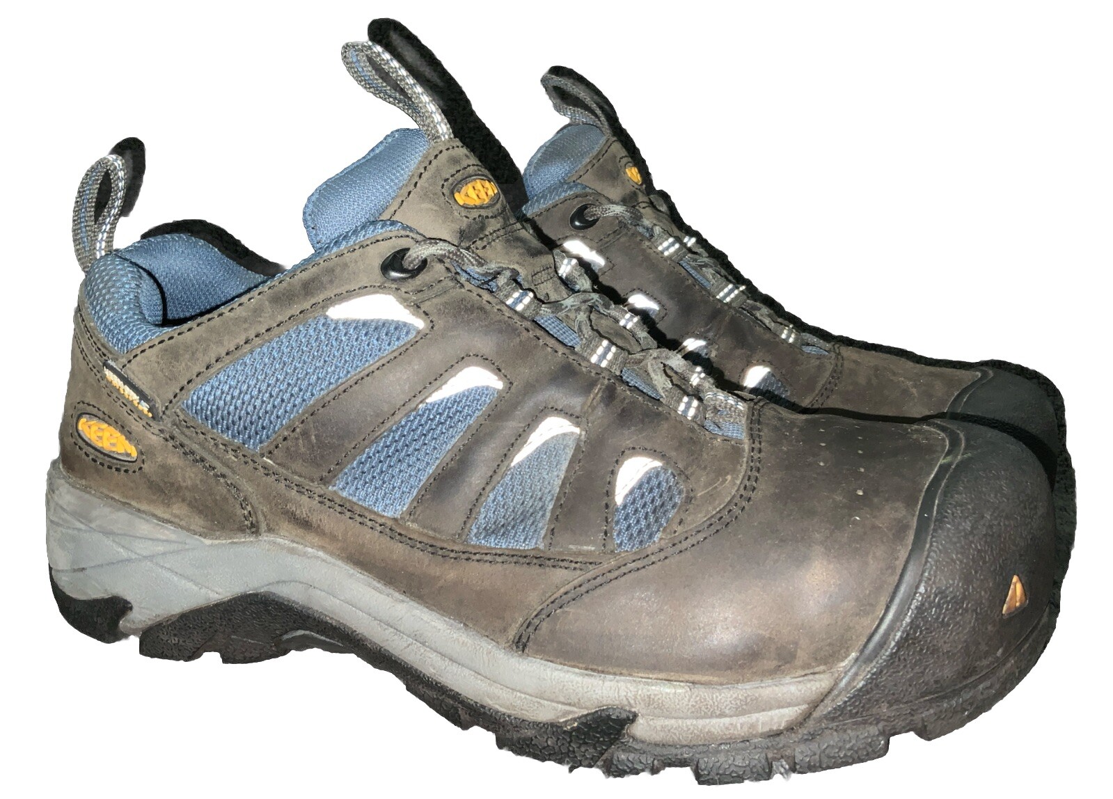 Scarpe da trekking KEEN ASTM F2413 11 uomo basse blu grigio pelle punta acciaio misura 8