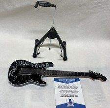 Tom Morello SOUL POWER miniature Guitar RAGE AGAINST THE MACHINE Beckett BAS COA