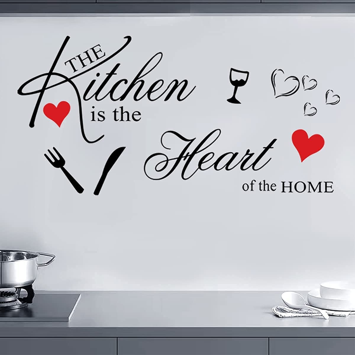 NC Vinyl Wall Sticker Quotes the Kitchen Is the Heart of the Home Wall
