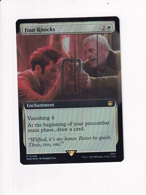 MAGIC THE GATHERING MTG DR. WHO FOIL EXTENDED ART FOUR KNOCKS