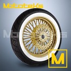 18X3.5 GOLD FAT SPOKE WHEEL 40 STAINLESS FOR HARLEY SOFTAIL SPORTSTER FRONT