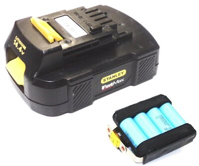 Zellentausch für Stanley Akku 14,4 V  Fatmax   Li   mit 2,0 Ah   FMC585L