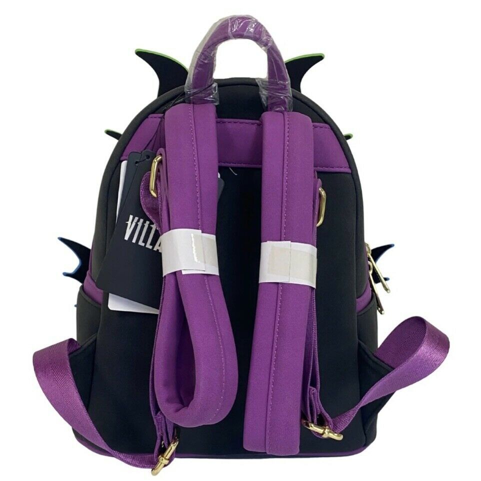 Loungefly Maleficent Dragon Mini Backpack Glow in the Dark Flames NWT In Hand EXCLUSIVE DROP: Loungefly Disney Villains Maleficent Dragon  main image 4